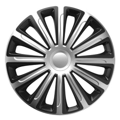 Tapacubos Versaco Trend en plata y negro de 14 pulgadas