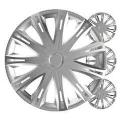 Tapacubos Versaco Spark plateados de 15 pulgadas, juego de 4 unidades