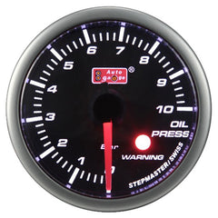 Manómetro de presión de aceite negro 2" Auto Gauge