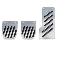Juego de pedales antideslizantes 3 piezas plateado