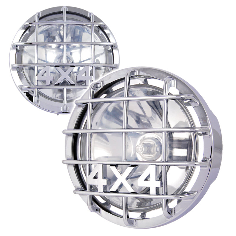 Juego de faros auxiliares 4x4 H3 12V 55W níquel 2 uds.