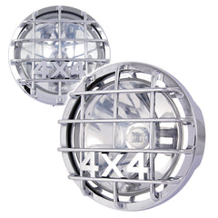Juego de faros auxiliares 4x4 H3 12V 55W níquel 2 uds.