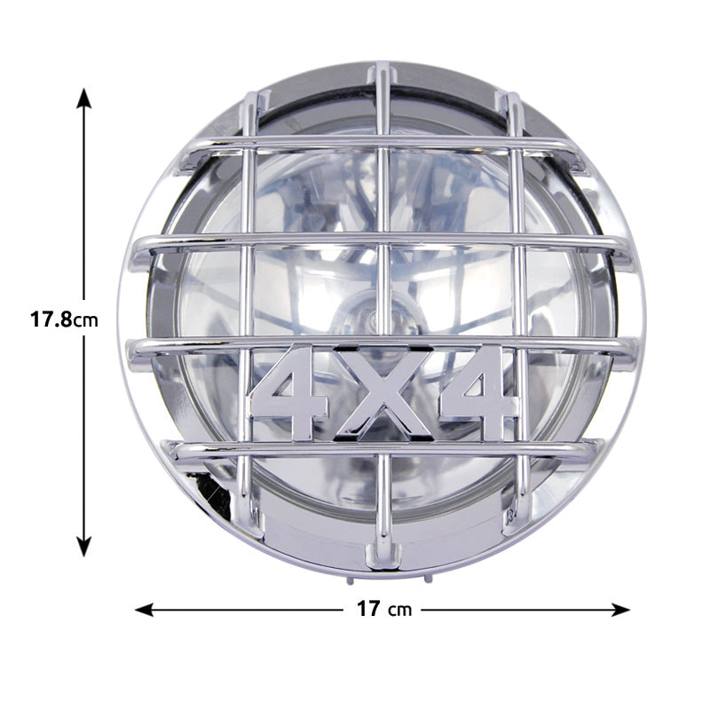 Juego de faros auxiliares 4x4 H3 12V 55W níquel 2 uds.