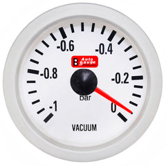Medidor de vacío blanco de 2" Auto Gauge