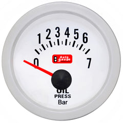 Manómetro de presión de aceite blanco con sensor de 2 pulgadas