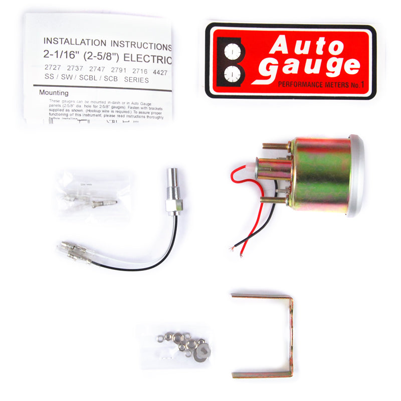 Medidor de temperatura del agua blanco de 2" con sensor