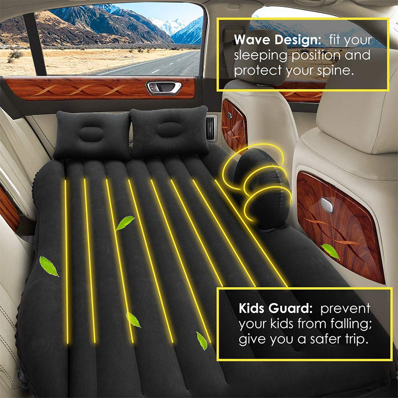 Colchón inflable para coche para el asiento trasero con bomba de aire de 12 V
