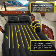 Colchón inflable para coche para el asiento trasero con bomba de aire de 12 V