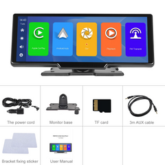 Pantalla Apple CarPlay de 9,3" con dashcam integrada y tarjeta SD de 64 GB 