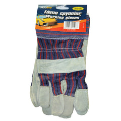 Guantes de trabajo de tela y cuero