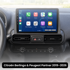 Citroën Berlingo/Peugeot Partner 19-26 - Radio 10.1" con Apple CarPlay y Android Auto