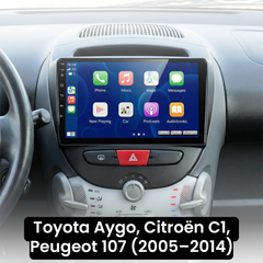 107, C1, Aygo 05-14 - Radio 10.1" con Apple CarPlay y Android Auto