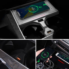 BMW X5 / X6 2019-2025 Cargador inalámbrico para móvil con carga rápida de 15 W 