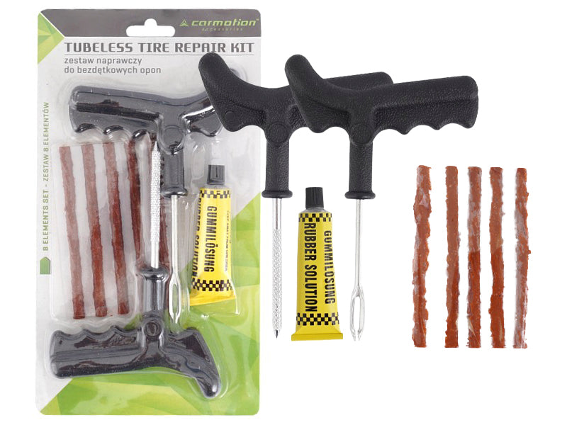 Kit de reparación de neumáticos sin cámara Carmotion 