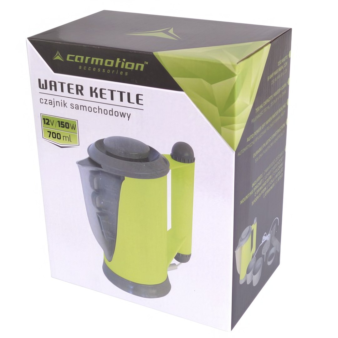 Hervidor de coche CARMOTION con 2 tazas, cubiertos y colador