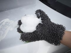 Guante de lavado de microfibra para las superficies del coche