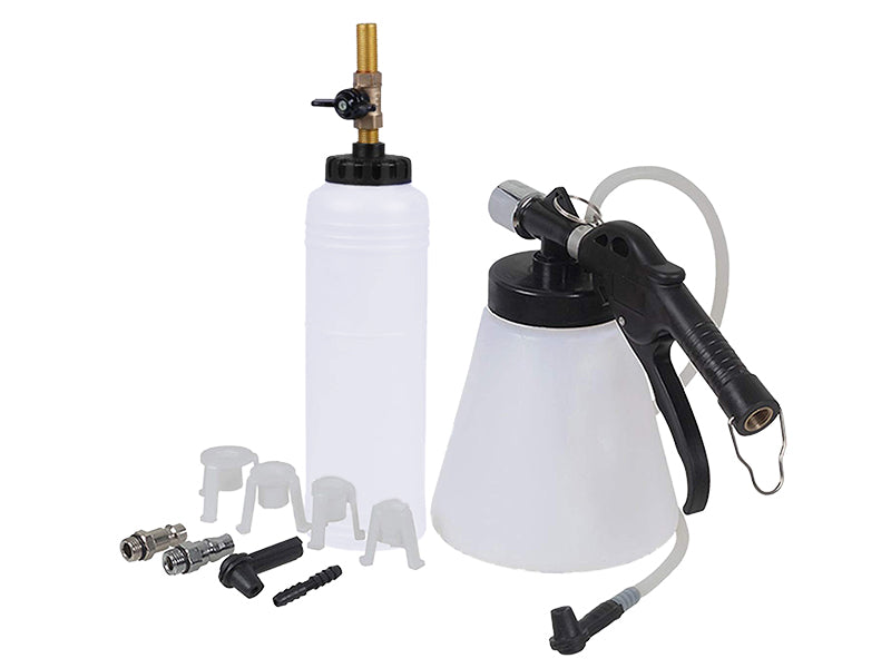 Kit de purgado de frenos con depósito y manguera