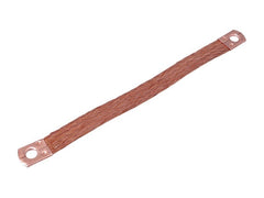 Trenza de masa de cobre de 220 mm con terminales de anilla en ambos extremos