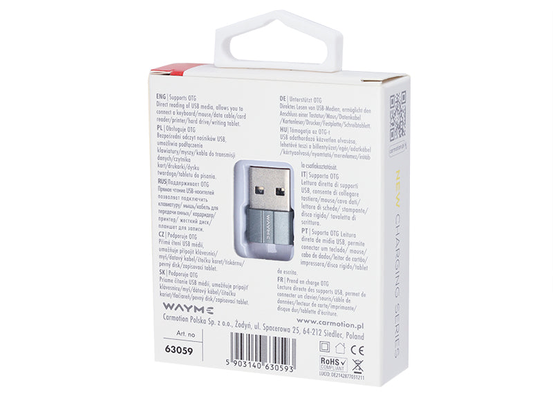 Pequeño adaptador OTG USB a USB-C de WAYME