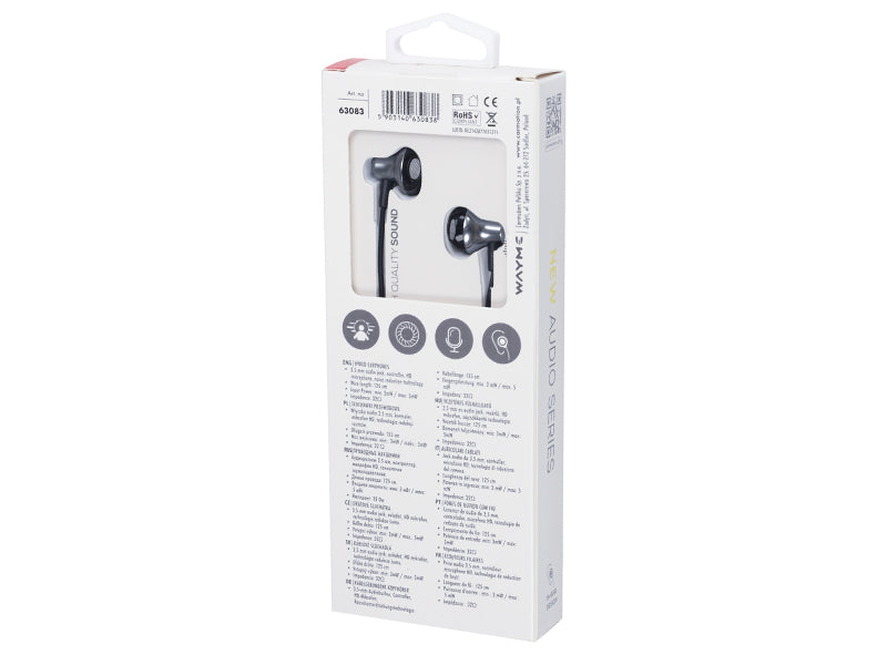 Auriculares WAYME con cable de 125 cm y conector de audio jack de 3,5 mm