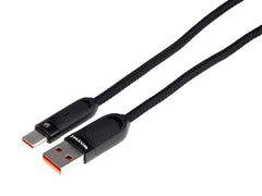 Cable USB a USB-C con trenzado de microfibra y formato en espiral