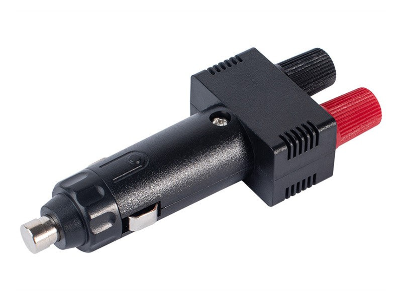 Enchufe de mechero con conexión doble para conectores tipo banana o cable