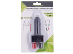Enchufe de mechero para 12/24 V con conexiones rápidas