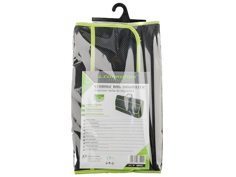 Organizador de maletero de fieltro con velcro en la parte inferior