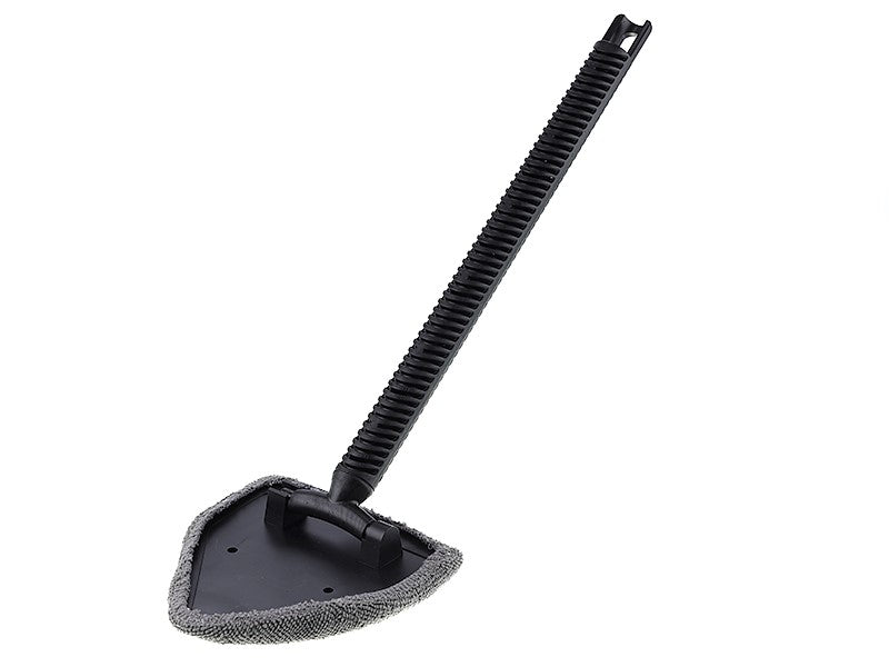 Limpiacristales con cabezal triangular móvil de microfibra