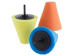 Cono de pulido 3 uds con adaptador M6 en forma de cono truncado
