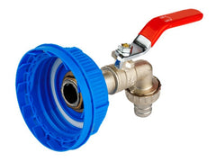 Grifo con llave metálica y tapa roja de 51 mm