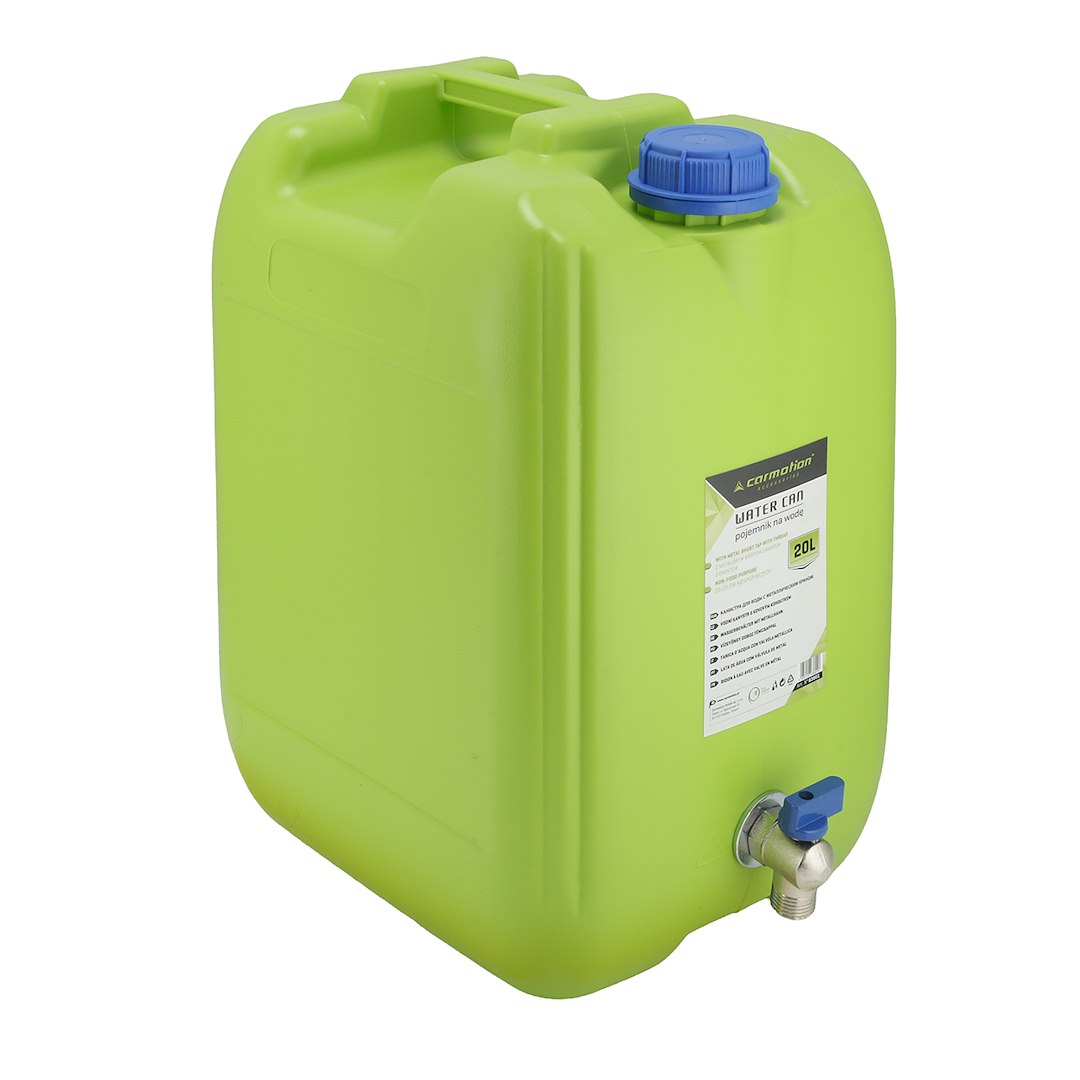 Bidón de agua de 20 L con grifo metálico corto