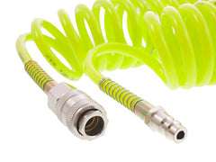 Manguera espiral de PU de 15 m con acoplamiento rápido y conector DN7.2