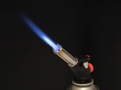 Quemador de gas con llama regulable y encendido piezoeléctrico