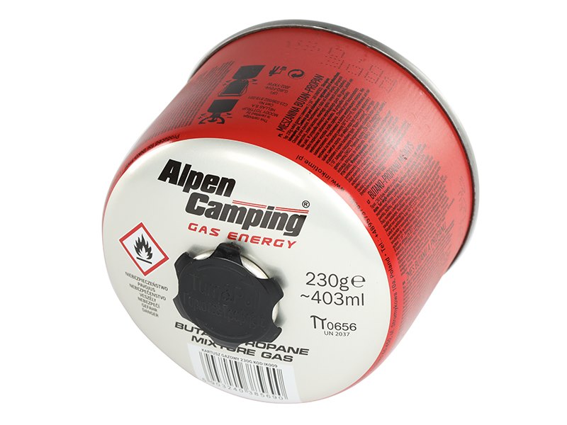Hornillo de camping sencillo para cartucho de gas de 230 g