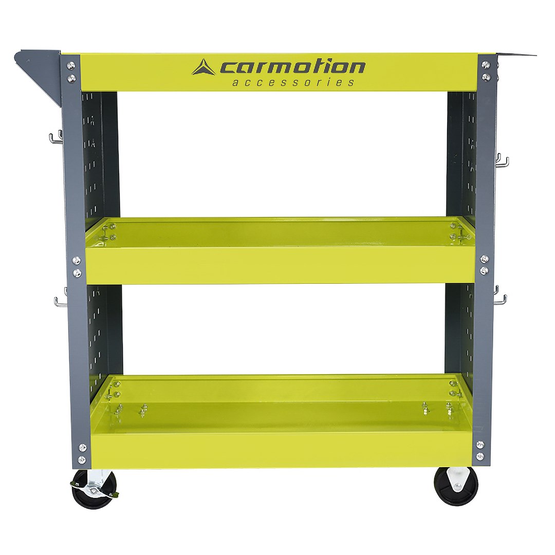 Carro de taller con paneles laterales y 3 estantes de CARMOTION
