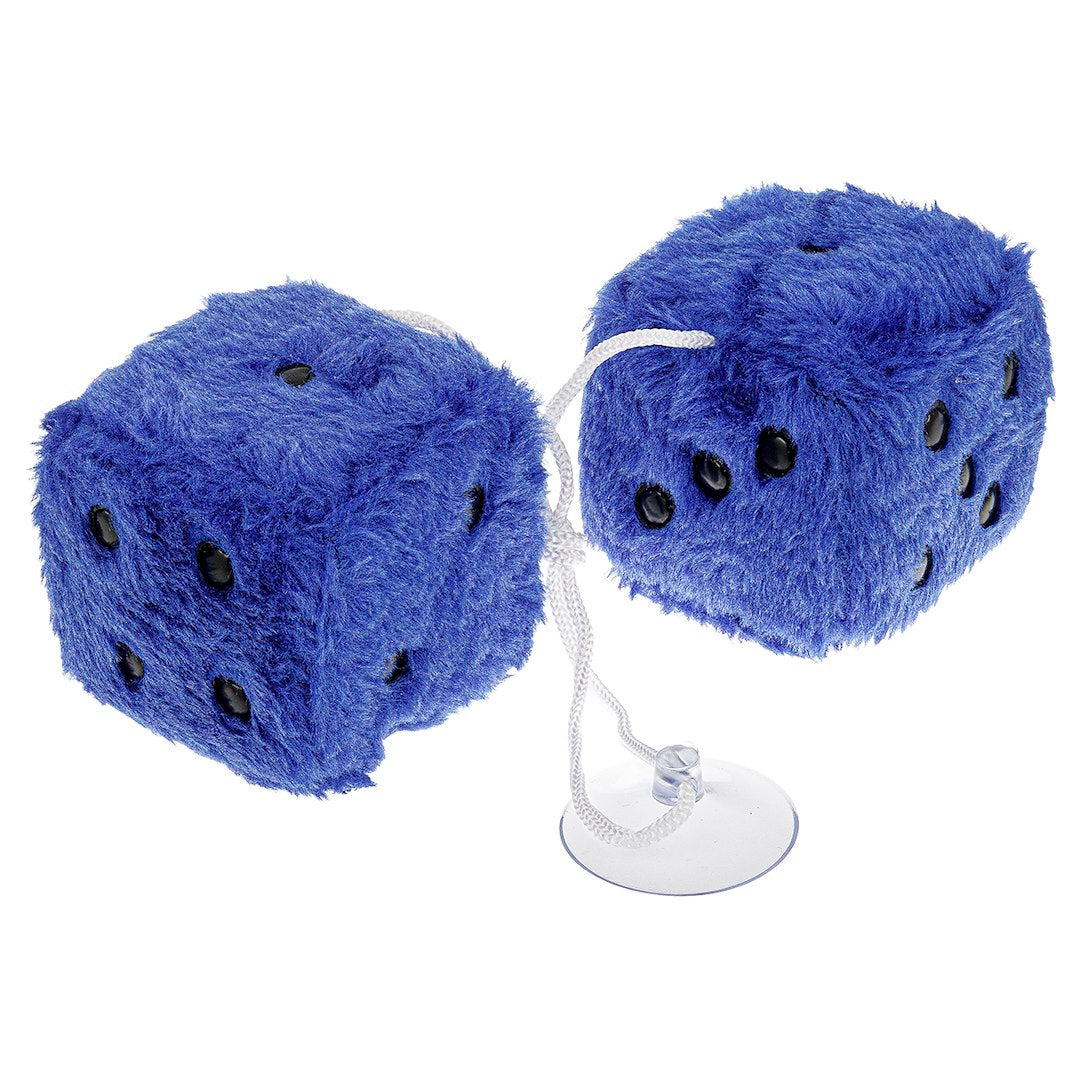 Dados de peluche azules para coche 60x60 mm