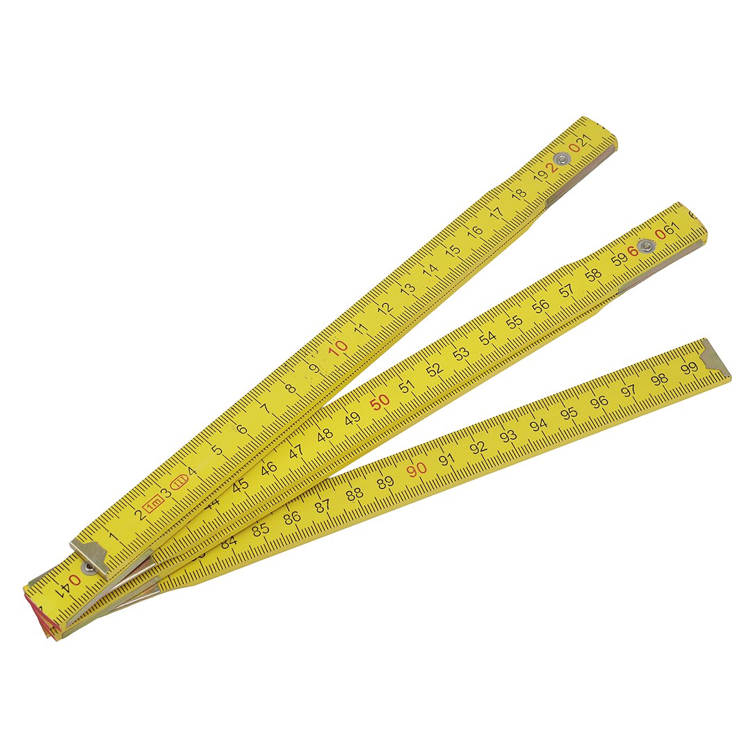 Metro plegable de madera de 1 m con remaches reforzados