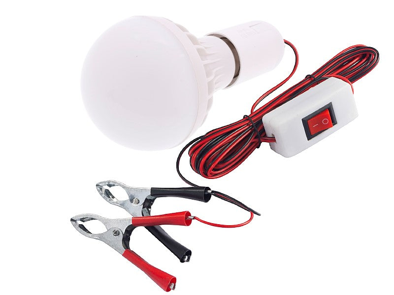 Lámpara de trabajo LED 12V con pinzas de cocodrilo de CARMOTION