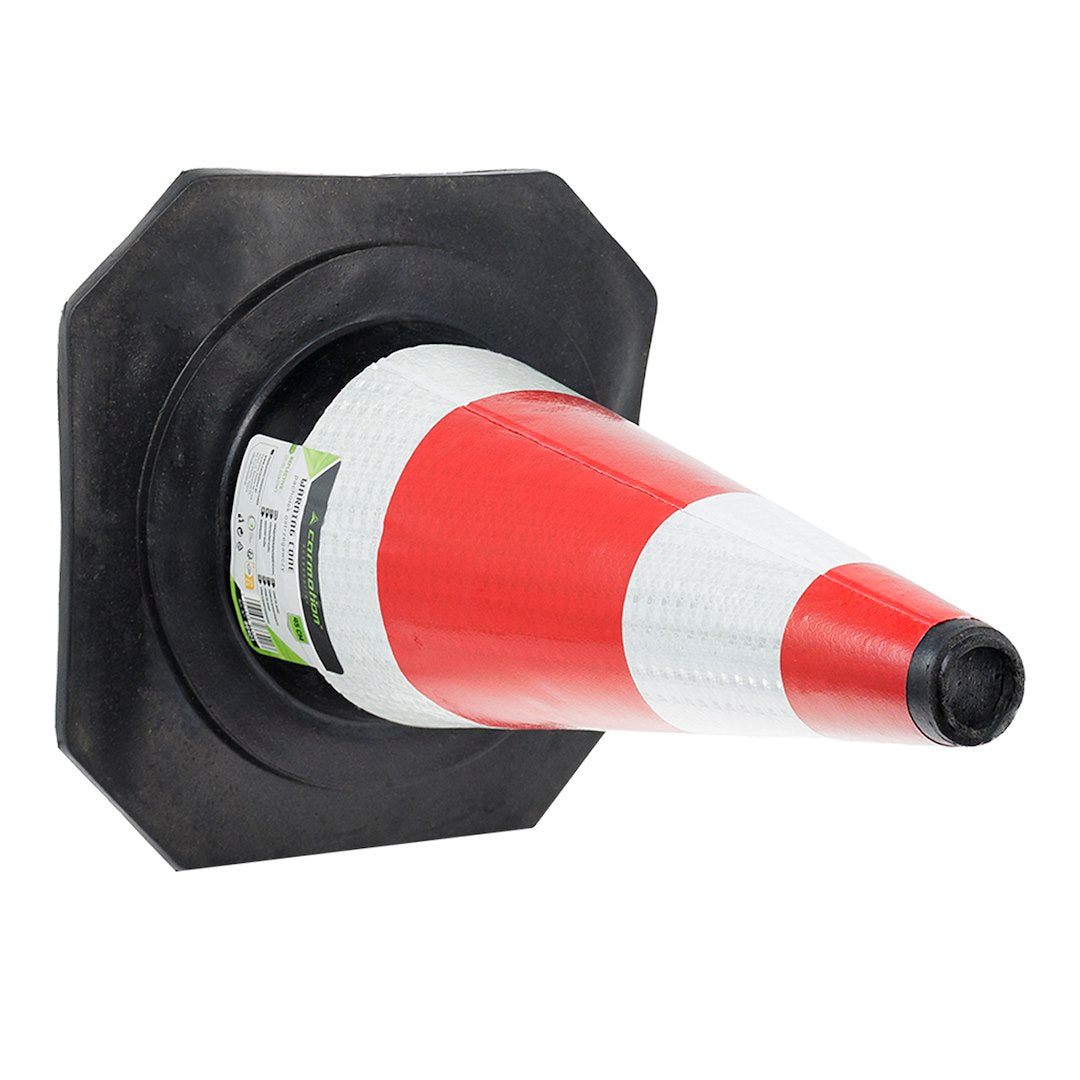 Cono de señalización de 45 cm con orificio para poste de bandera