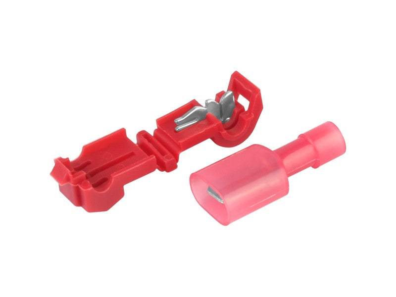 Conectores rápidos tipo T en rojo para 0,5-1,5 mm², 5 uds.
