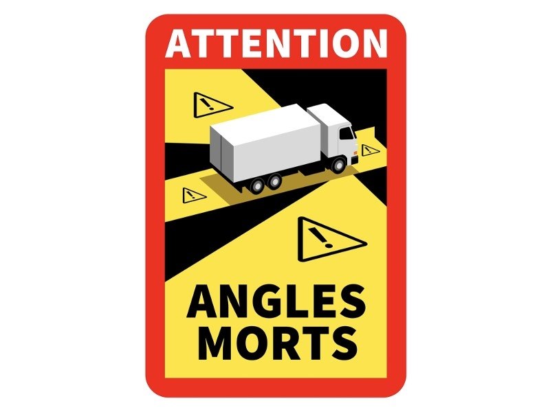 Pegatina de ángulo muerto ANGLES MORTS 25 x 17 cm con laminado