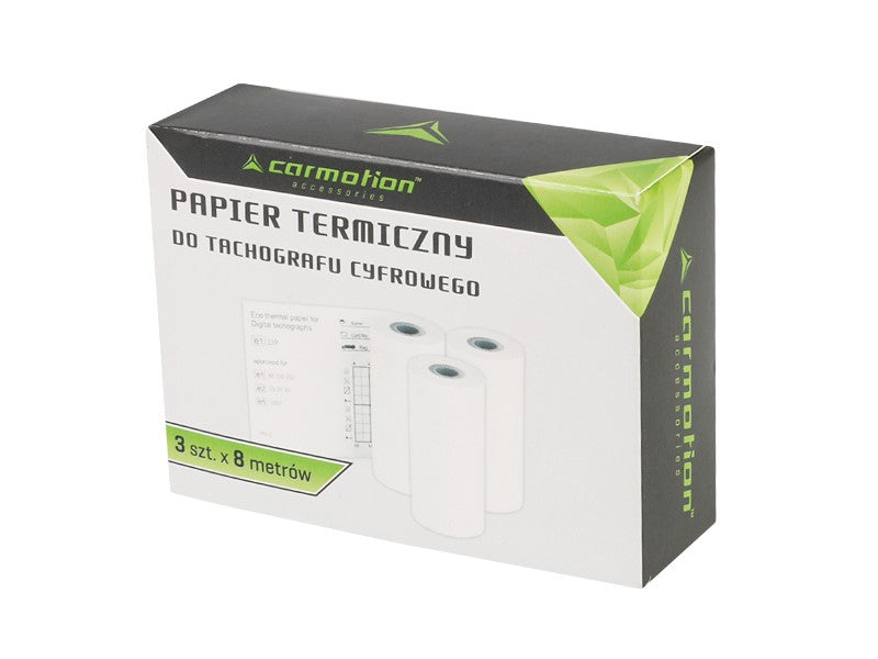 Set de papel para tacógrafo digital con 3 rollos de 8 m cada uno