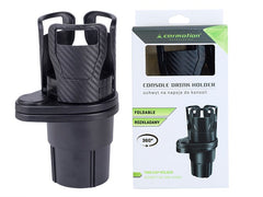 Portavasos con parte superior extensible para botellas y vasos térmicos