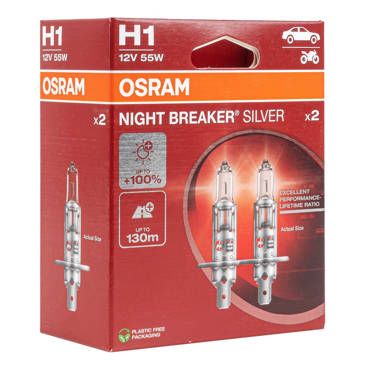 Bombilla halógena Osram H1 NIGHT BREAKER SILVER 12 V 55 W