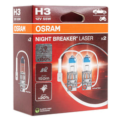Bombilla halógena Osram H3 NIGHT BREAKER LASER 12 V 55 W