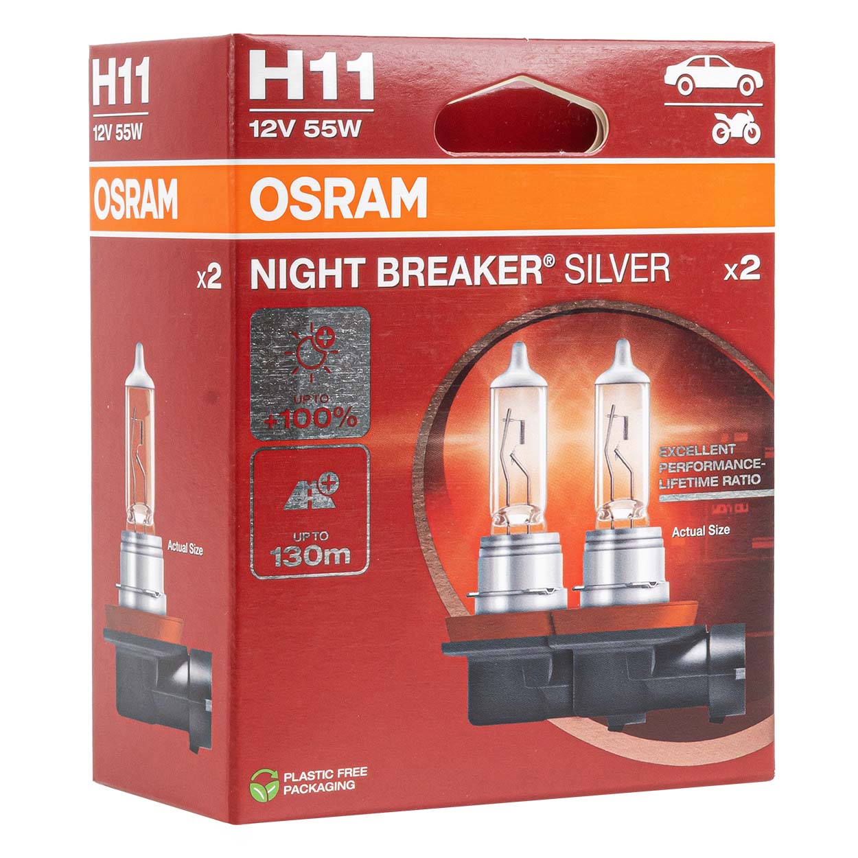Bombilla halógena Osram H11 Night Breaker Silver