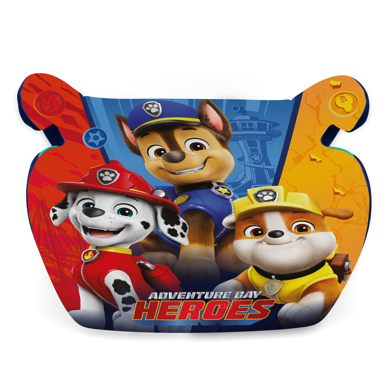 Asiento elevador para coche con homologación R129 y diseño de PAW PATROL