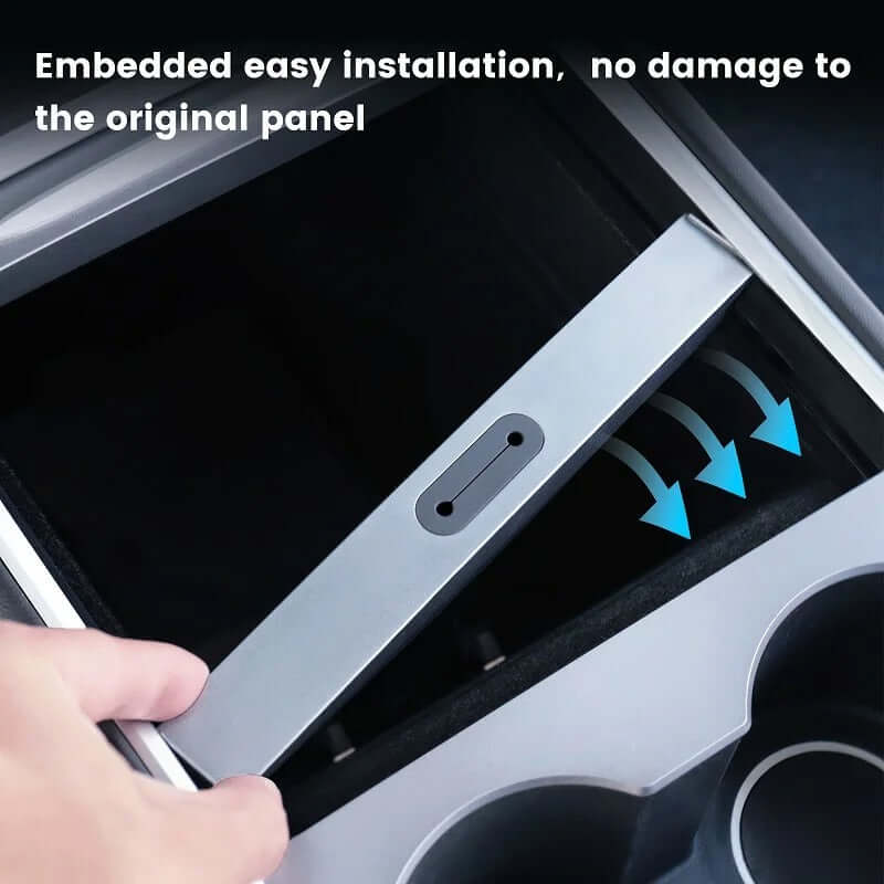 USB Hub til Tesla Model 3/Y (2021–2023) med let installation og beskyttelse af det originale panel.