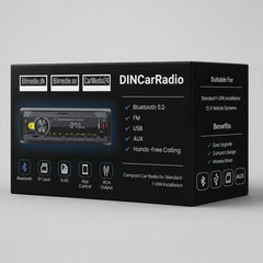Conecta una radio 1-DIN para coche con Bluetooth 5.0, FM, USB, AUX y manos libres 